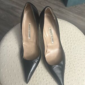 5 inch heels in black by designer Jimmy Choo from the 90s